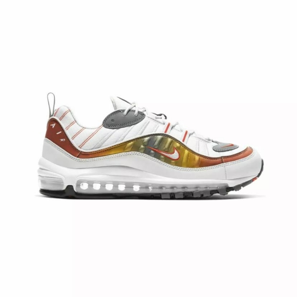 Nike Air Max 98 Rust White Vast Grey Orange CD0132-002 Mens Size 8.5 New - Picture 2 of 5